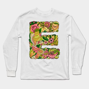 Floral letter E Long Sleeve T-Shirt